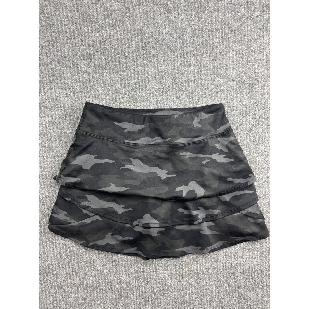 Athleta Girl Skort Girls 14 Black Camo‎ Swing Athletic Pull On Layered Running